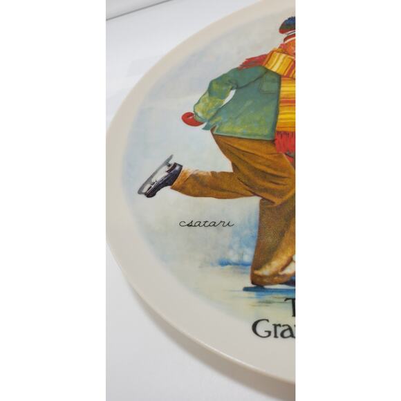 1981 Csatari Grandparent Series Plate "The Skating Lesson" Knowles China 17639 - Picture 2 of 5